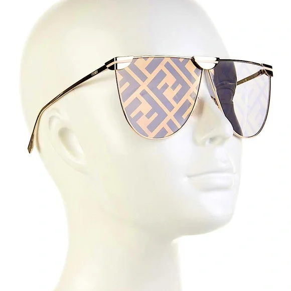 RARE Fendi Glasses With Mirrored Logo In Pink - Picture 4 of 10
